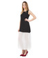 Sukienka Bialcon Długa czarno-biała sukienka bez rękawów