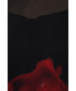Sukienka Bialcon Czarna sukienka z nadrukiem czerwonego kwiatu