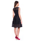 Sukienka Bialcon Czarna sukienka w kratę z przeźroczystego materiału