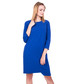 Sukienka Bialcon Dresowa niebieska sukienka z asymetrycznym dołem