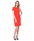 Sukienka Bialcon Pomarańczowa sukienka z krótkim rękawem