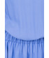 Sukienka Bialcon Długa niebieska sukienka z krótkim rękawem