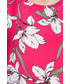 Sukienka Bialcon Różowa sukienka w kwiaty z krótkim rękawem