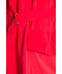 Sukienka Bialcon Luźna koralowa sukienka z paskiem w talii