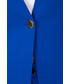 żakiet Bialcon Niebieski elegancki żakiet zapinany na guziki