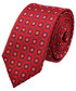 Krawat Lancerto Krawat Czerwony Wzór Geometryczny