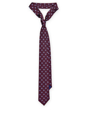 krawat Krawat bordowy w kwiatki - Lancerto.com