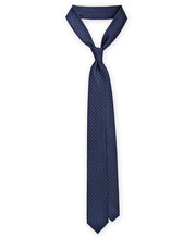 krawat Krawat granatowy w kropki - Lancerto.com