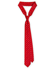 krawat Krawat Czerwony wzór geometryczny - Lancerto.com
