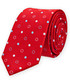 Krawat Lancerto Krawat Czerwony wzór geometryczny
