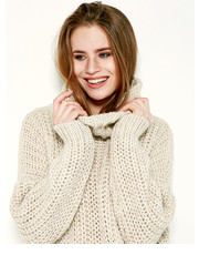 sweter SWETER 21-6703 BEIGE - Unisono.eu