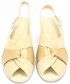 Sandały Marco Tozzi 2-28910-28 BEŻ - Jasne sandały na koturnie ze skóry