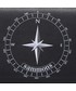 Portfel Sammons Długi zapinany portfel z motywem kompasu Czarny