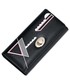 Portfel Nucelle Długi portfel z geometrycznym wzorem Czarny