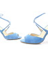 Sandały Kotyl 5901 BŁĘKITNE - Taneczne sandałki wiązane na kostce