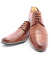 Półbuty męskie Man Fashion 2811 BRĄZ - Wizytowe buty męskie w stylu casual