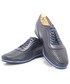 Półbuty męskie Kent 292R GRANAT - Stylowe buty męskie casual ze skóry