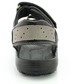 Sandały męskie Kent 295 SZARY-CZARNY - Męskie skórzane sandały