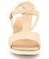 Sandały Caprice 9-28700-28 BEŻ - Sandały ze skóry na koturnie
