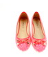 Balerinki dziecięce Family Shoes Baleriny dziewczęce kokardka różowe
