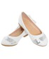 Balerinki dziecięce Family Shoes Białe baleriny dziewczęce cekiny 25-30
