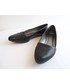 Balerinki Family Shoes Baleriny damskie czarne wężowa skóra produkt polski