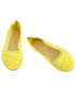 Balerinki Family Shoes Koronkowe baleriny żółte