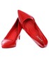 Czółenka na szpilce Family Shoes Lakierowane szpilki czerwone