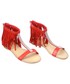 Sandały Family Shoes Sandałki damskie Boho czerwone