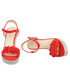 Sandały Family Shoes Zamszowe sandały espadryle czerwone