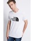 T-shirt - koszulka męska The North Face t-shirt bawełniany Easy kolor biały z nadrukiem