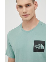 T-shirt - koszulka męska t-shirt męski kolor turkusowy gładki - Answear.com The North Face