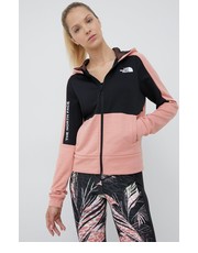 Bluza bluza sportowa Mountain Athletics damska kolor różowy z kapturem wzorzysta - Answear.com The North Face