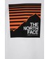 Bluza The North Face Bluza bawełniana dziecięca kolor biały z kapturem gładka