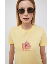 Bluzka t-shirt bawełniany kolor żółty - Answear.com Quiksilver