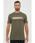T-shirt - koszulka męska Quiksilver t-shirt bawełniany kolor zielony z nadrukiem