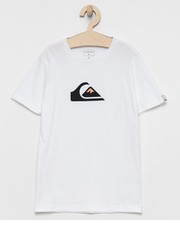 Koszulka T-shirt bawełniany dziecięcy kolor biały z nadrukiem - Answear.com Quiksilver