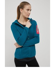 Bluza bluza sportowa damska kolor zielony z kapturem melanżowa - Answear.com Cmp