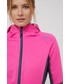 Bluza Cmp bluza sportowa damska kolor różowy z kapturem wzorzysta