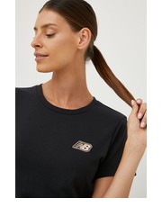 Bluzka t-shirt damski kolor czarny - Answear.com New Balance