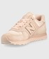 Sneakersy New Balance sneakersy WL574SLA kolor różowy