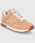 Sneakersy męskie New Balance buty kolor brązowy