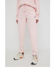 Spodnie spodnie dresowe damskie kolor różowy gładkie - Answear.com New Balance