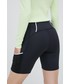 Spodnie New Balance szorty treningowe Q Speed WS21281BK damskie kolor czarny gładkie high waist