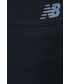 Spodnie New Balance szorty treningowe Q Speed WS21281BK damskie kolor czarny gładkie high waist