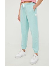 Spodnie spodnie dresowe damskie kolor zielony melanżowe - Answear.com New Balance