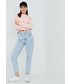 Bluza New Balance bluza bawełniana WT21554PIE damska kolor różowy gładka