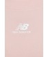 Bluza New Balance bluza bawełniana WT21554PIE damska kolor różowy gładka