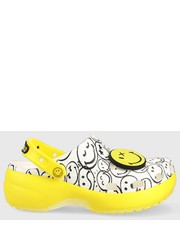 Klapki klapki damskie kolor biały na platformie - Answear.com Crocs