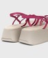 Sandały Vagabond sandały skórzane COURTNEY damskie kolor różowy na platformie